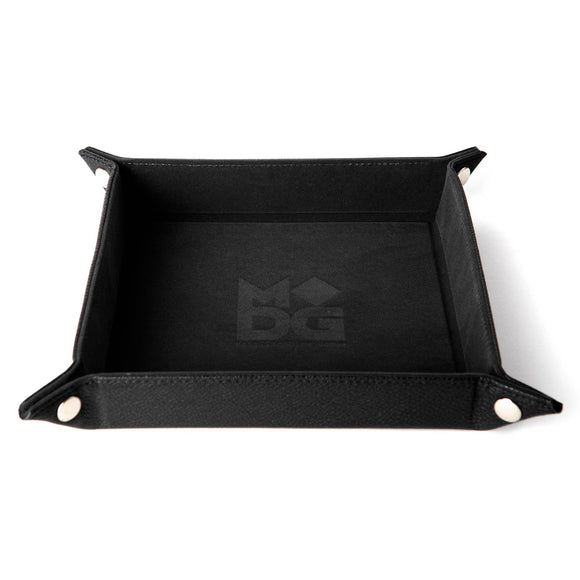 Velvet Folding Dice Tray with Leather Backing